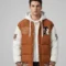 men’s streetwear varsity hooded puffer jacket warm insulated urban style
