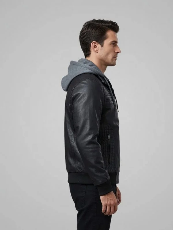 men’s casual hooded spring jacket lightweight zip-up design