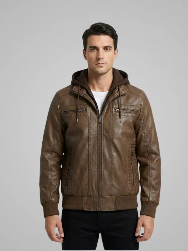 men’s casual hooded zip style spring jacket lightweight modern fit