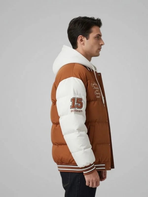 men’s streetwear varsity jacket with classic athletic design