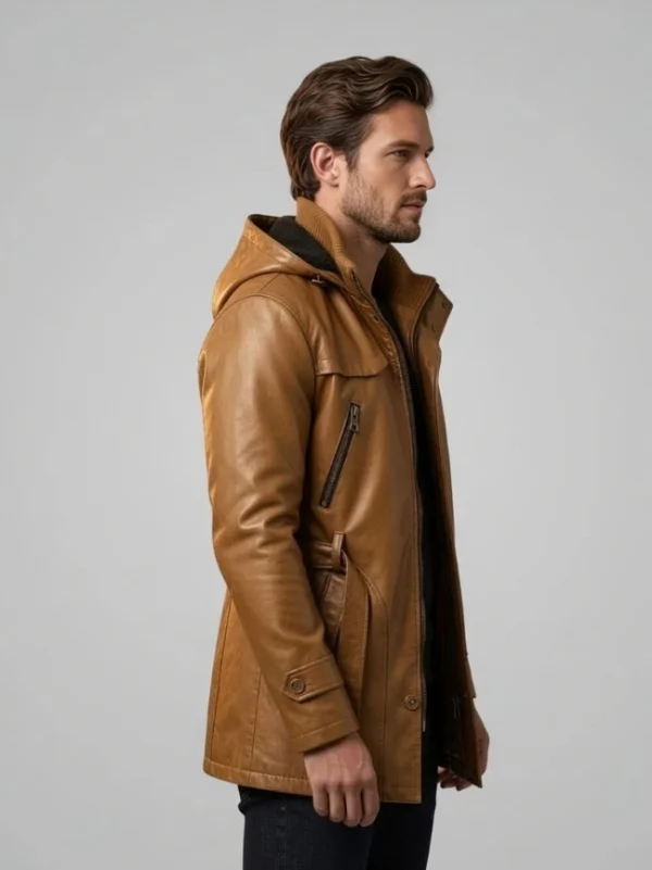 men’s urban hooded spring jacket with modern streetwear style