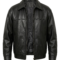 Men’s Classic Black Leather Zip-Up Jacket