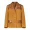 Women Leather Trimmed Oversized Suede Jacket