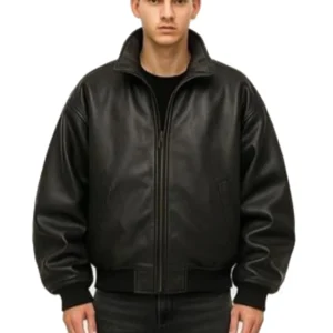 Premium Black Bomber Oversized Jacket