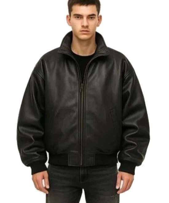 Premium Black Bomber Oversized Jacket